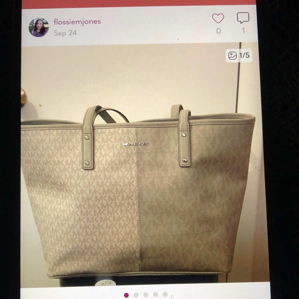 Michael Kors Monogram Beige Tote